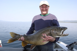 Dan with his massive Lake Trout