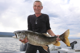 Matthias with his Trophy Lake Trout
